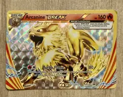 Pokemon TCG Arcanine BREAK XY180 Full Art Black Star Holo Promo - Image 1