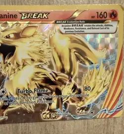 Pokemon TCG Arcanine BREAK XY180 Full Art Black Star Holo Promo - Image 3
