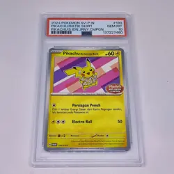 2024 Pokemon Indonesia IDN Promo PIKACHU Batik #190/SV-P Journey Stamp PSA 10!! - Image 1
