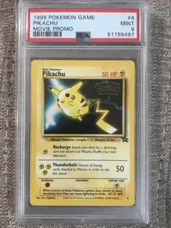 1999 Pokemon Movie Promo Pikachu #4 PSA 9 MINT - Image 1