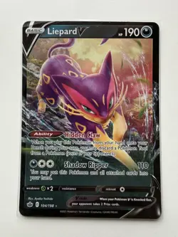 Pokemon TCG Liepard V Chilling Reign Ultra Rare 104/198 - NM / M - Image 3