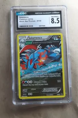 2015 POKEMON XY BLACK STAR PROMOS SALAMENCE #XY59 HOLO GRADED 8.5 CGC NM/MINT+ - Image 1