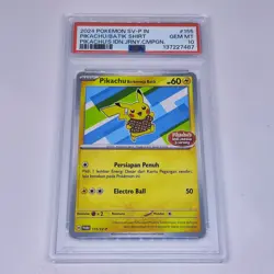2024 Pokemon Indonesia IDN Promo PIKACHU Batik #155/SV-P Journey Stamp PSA 10!! - Image 1