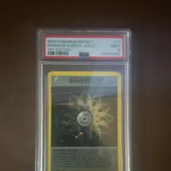 Pokemon Rainbow Energy Team Rocket 1st Edition Holo Rare PSA 9 17/82 - Image 1