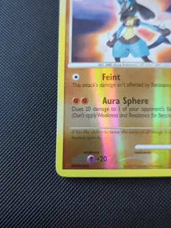 Pokemon TCG 2007 Lucario Reverse Holo Rare Diamond and Pearl 6/130 LP+ - Image 5