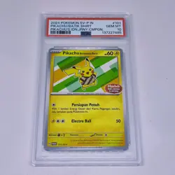 2024 Pokemon Indonesia IDN Promo PIKACHU Batik #101/SV-P Journey Stamp PSA 10!! - Image 1