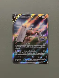 Conkeldurr V Alt Art 74/78 Ultra Rare Pokemon GO Set NM TCG Pokemon - Image 1