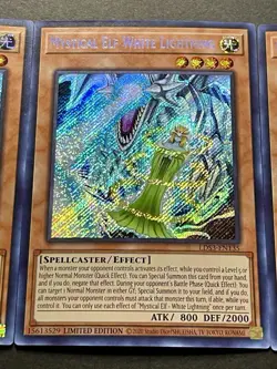 3x Mystical Elf White Lightning | Secret Rares | NM | Limited Edition | YuGiOh! - Image 5