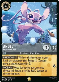 (2x) Disney Lorcana TCG Angel 191/204 Experiment 624 Winterspell Legendary - Image 2