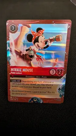 Disney Lorcana Minnie Mouse Pirate Lookout Cruise Promo 17/P3 Near Mint - Image 3
