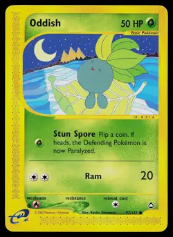 Pokemon Card - Oddish Aquapolis 97/147 Common - Image 1