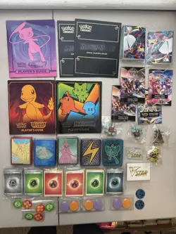 Pokemon TCG Accessories Lot • Player Guides Binders Dice Sleeves Counters - Image 1