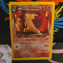 Pokemon TCG Dark Typhlosion 80 HP Holo Rare Neo Destiny 10/105 English Card - Image 1