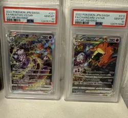 PSA 10 -SEQUENTIAL SET Charizard 212/172 & Mewtwo 221 SAR VSTAR Universe Pokemon - Image 1