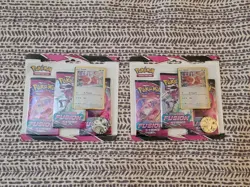 Lot of 2 Pokemon TCG Fusion Strike 3 Pack Blister Factory Sealed - Eevee - Image 1