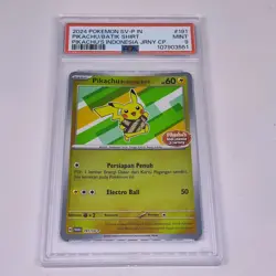 2024 Pokemon IDN Indonesia PIKACHU Batik #191/SV-P Promo Reverse Foil PSA 9!! - Image 1