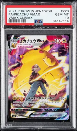 Pikachu Vmax Alt Art PSA 10 Japanese Pokemon Vmax Climax 223/184 - Image 1
