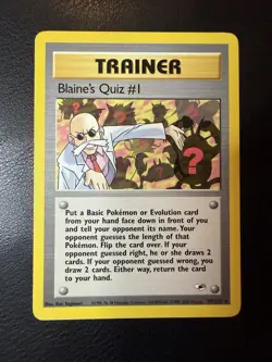 2000 Pokemon - Blaine's Quiz #1 - Gym Heroes Unlimited - #97/132 - Rare - LP - Image 1