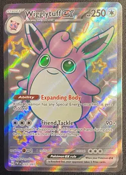 Wigglytuff ex Full Art UR 222/091 Pokemon TCG Paldean Fates Shiny Ultra Rare NM - Image 1