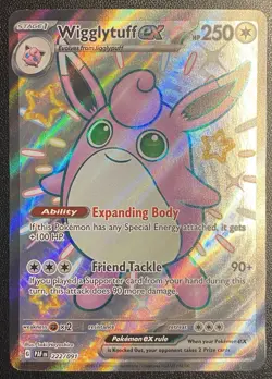 Wigglytuff ex Full Art UR 222/091 Pokemon TCG Paldean Fates Shiny Ultra Rare NM - Image 2
