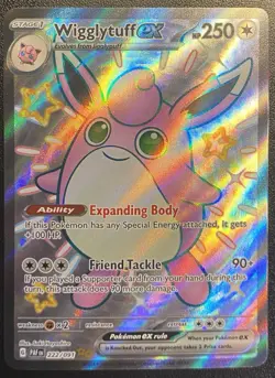 Wigglytuff ex Full Art UR 222/091 Pokemon TCG Paldean Fates Shiny Ultra Rare NM - Image 3