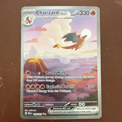 Pokemon TCG Charizard EX Scarlet & Violet 151 Card 199/165 Sir NM/M Condition - Image 1