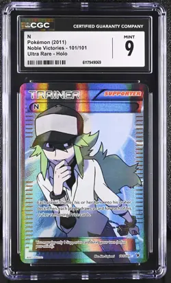 CGC 9 MINT N 2011 Noble Victories 101/101 Ultra Rare Holo Pokemon Card - Image 1