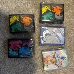 Lot Of 5 Pokemon ETB Mixed Card Sleeves NEW SEALED - Image 1