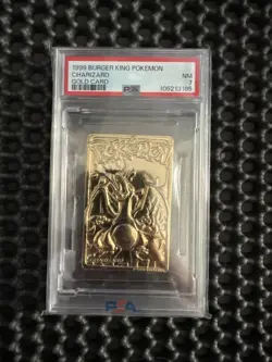 PSA 7 Charizard Burger King 23K Gold Plated Promo Pokemon Card Nintendo DETAILS! - Image 1
