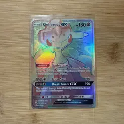 Pokemon Genesect GX Sun & Moon Lost Thunder RAINBOW SECRET Rare Card 224/214 GMT - Image 1