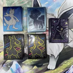 Lot Of 5 Pokemon ETB Mixed Card Sleeves NEW SEALED Mewtwo, & Others X325 - Image 1