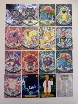 1999 Topps Pokemon TV Animation Edition - 16 Card Set With Checklist - Image 1