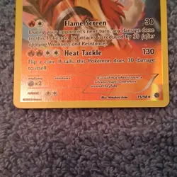 Pokemon Entei 15/98 XY-Ancient Origins Basic Fire 130 HP Θ Double Holo Card - Image 2
