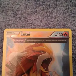 Pokemon Entei 15/98 XY-Ancient Origins Basic Fire 130 HP Θ Double Holo Card - Image 3