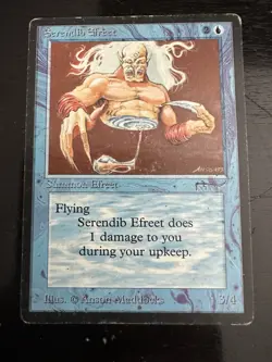 Mtg Serendib Efreet Arabian Nights HP - Image 1