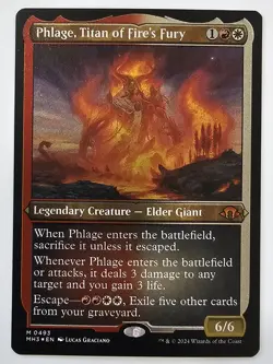 MTG Phlage, Titan of Fire's Fury (Foil Etched) Modern Horizons 3 NM - Image 1