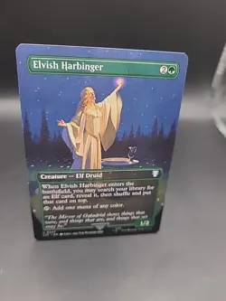 MTG LTC 0527 - “Elvish Harbinger” - Borderless - Non-FOIL - Image 2