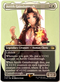 MTG Aerith Gainsborough (Borderless) Final Fantasy 374 FFVII FF7 NM - Image 1