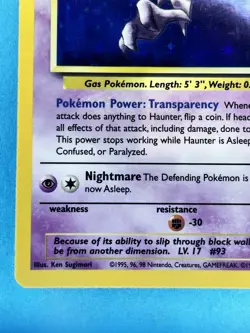 Haunter Holo 6/62 Fossil Set Unlimited Rare Pokemon Card WOTC 1999 - Image 4