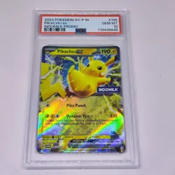 2024 Pokemon TCG Indonesia PIKACHU Ex Indomilk Promo 195/SV-P Stamped PSA 10!! - Image 1
