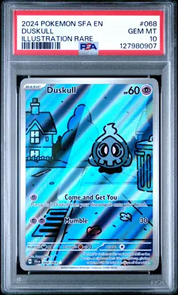 2024 POKEMON SFA EN-SHROUDED FABLE ILLUSTRATION RARE #068 DUSKULL PSA 10 - Image 1