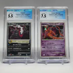 Pokemon Lot of 2 CGC Graded 5.5 Darkrai 046/DP‑P & 7.5 Visitor Deoxys 10th Movie - Image 1