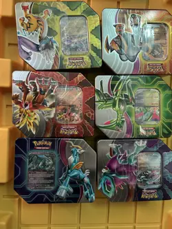 Pokemon Paradox Destinies Tins FULL SET FACTORY SEALED - ALL 6 Tins (30 Packs) - Image 1