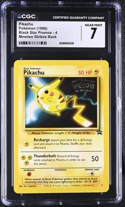 CGC 8 MEWTWO 3 CGC 7 PIKACHU 4 BLACK STAR PROMO MEW2 STRIKES BACK MOVIE POKEMON - Image 4