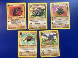 Pokemon TCG 1999 Aerodactyl/Geodude Evolution Set Fossil Lot Vintage - Image 1