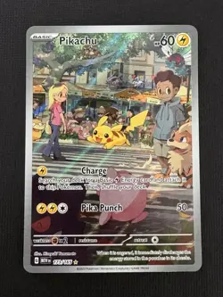 Pokemon Pikachu 173/165 Scarlet & Violet 151 Promo Holo Full Art 60HP 50 Attack - Image 1