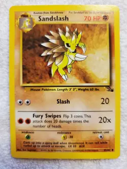 Sandslash 41/62 [U-Reg] English Fossil [lot of 4] Pokemon 1999 TCG vtg - NM - Image 3