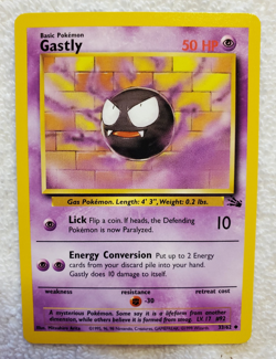 Gastly 33/62 [U-Regular] [Lot of 6) English Fossil Pokemon 1999 vtg NM - Image 3