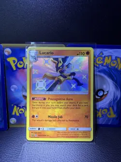 Lucario Pokemon TCG Hidden Fates SV22/SV94 Shiny Holo Rare 110 HP Ability - Image 1