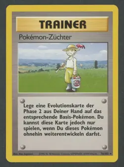 Pokemon TCG Base Set German Trainer Zuchter 76/102 RARE LP Lightly Played - Image 1